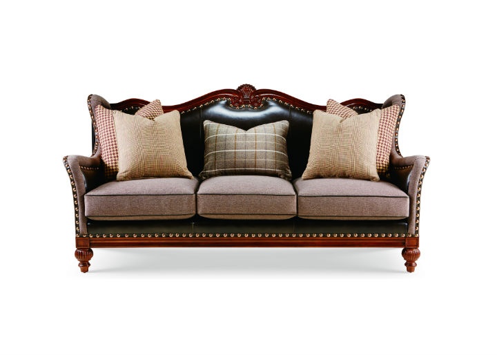 新传统皮布双人沙发|美克美家